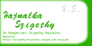 hajnalka szigethy business card